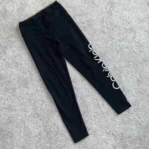 Calvin Klein Performance Black Active Legging Stretch Yoga Pants Sz  S